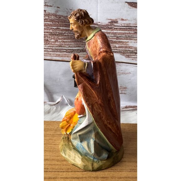 VTG 6 inch Hand Painted Resin Holy Family Nativity Italy S/92. No Baby - Picture 4 of 7